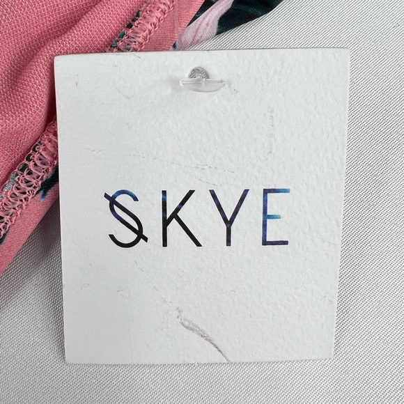 SKYE WOMENS BELLA SZ S FLORAL PALM LEAF PRINT BANDED WAIST BIKINI SWIM BOTTOMS - Picture 4 of 6